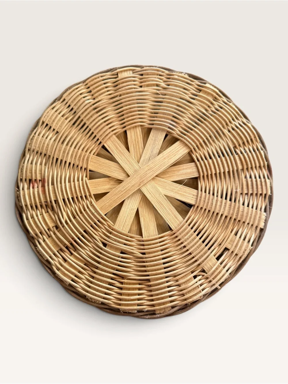 Cylindrical Hand-Woven Basket